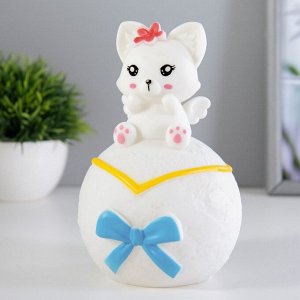Фигурка светящаяся RISALUX «Лисичка на луне», LED-ночник, 1 Вт, 3xLR44, белый, 10x10x16 см