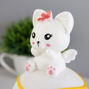 Фигурка светящаяся RISALUX «Лисичка на луне», LED-ночник, 1 Вт, 3xLR44, белый, 10x10x16 см