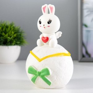 Фигурка светящаяся RISALUX «Зайка на луне», LED-ночник, 1 Вт, 3xLR44, белый, 10x10x17 см