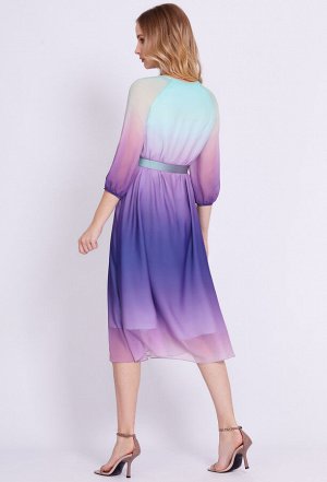 Платье Bazalini 4735 бирюза-фиолетовый