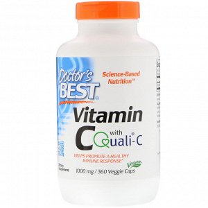 Doctors Best, Витамин C с Quali-C, 1000 мг, 360 вегетарианских капсул