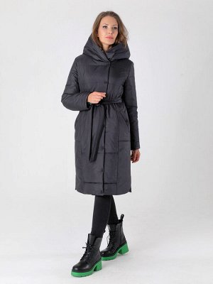 Пальто черный/зеленый