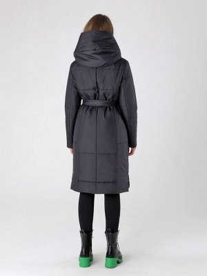 Пальто черный/зеленый
