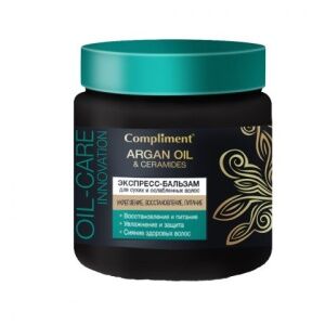COMPLIMENT Argan Oil & Ceramides Экспресс-бальзам для сухих и ослабленных волос 500 мл