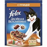 Felix® Двойная Вкуснятина® Сухой корм для взрослых кошек, с птицей, пакет, 1,3 кг
