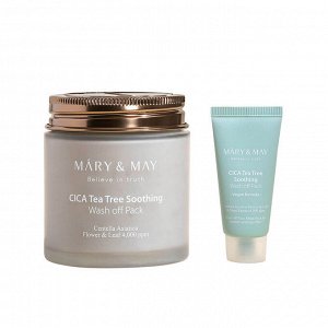 MARY&amp;MAY CICA TeaTree Soothing Wash off Pack Успокаивающая очищающая маска с чайным деревом и центеллой