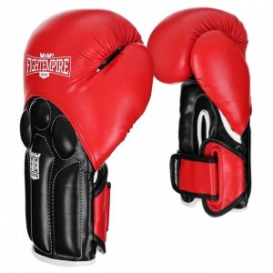 Перчатки боксёрские FIGHT EMPIRE, NITRO, красно-чёрные, размер 14 oz