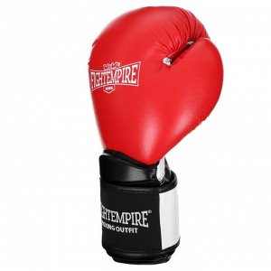 Перчатки боксёрские FIGHT EMPIRE, PRO KING, красно-чёрные, размер 16 oz