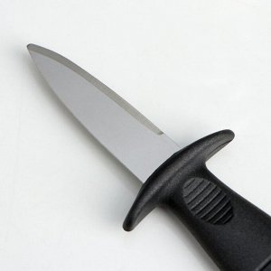 Нож для устриц Доляна, 14x4,4 см, длина лезвия 5,7см, цвет чёрный