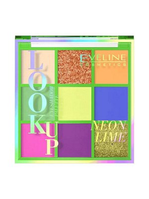 Палетка теней для век NEON LIME. LOOK UP, 10г Eveline