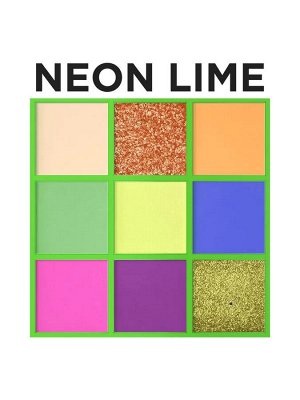 Палетка теней для век NEON LIME. LOOK UP, 10г Eveline