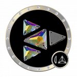 Стразы пришивные треугольник Crystal AB 16 мм