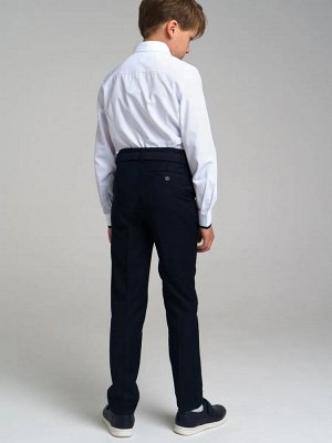 Брюки текстильные для мальчиков (slim fit) т.синий