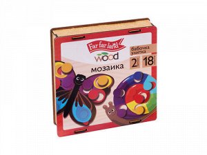 Baby Toys / Мозаика "Бабочка и улитка" 18 эл Far far land Wood