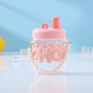 Бутылка для воды стеклянная «Бьюти», 400 мл, 8*14,5 см, цвет розовый