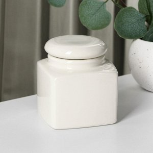 Набор банок керамических для сыпучих продуктов Beautiful Home, 3 предмета: 800 мл, цвет белый