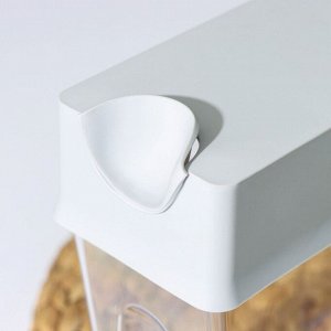 Емкость для сыпучих продуктов «Фолд», 1,6 л, 18,5*9*18,5 см, прозрачная, крышка серая