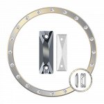 Стразы пришивные багет Jet Metallic Silver 7x21 мм