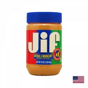 JIF Extra Crunchy Peanut Butter 454g - Американская арахисовая паста Джиф. Кранчи