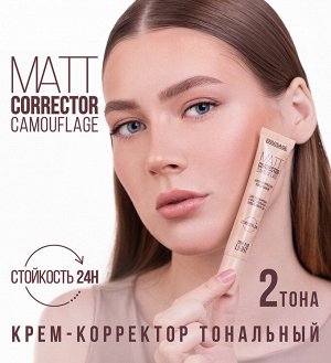 LuxVisage Крем-корректор тональный LUXVISAGE MATT CORRECTOR CAMOUFLAGE для маскировки и матирования проблемных зон,120 NUDE 20г