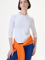 Лонгслив женский рукав 3/4 Elastane белый