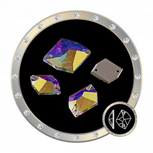 Xulin Стразы пришивные космик Crystal AB 17x21 мм