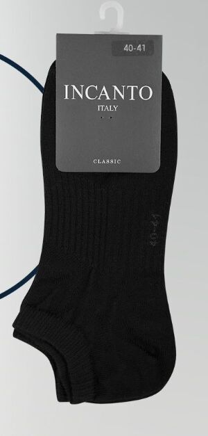 Мужские носки Incanto со специальной укороченной конструкции must-have для активных мужчин, увлеченных спортом, черные