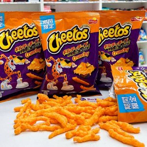 Cheetos Crunchy Cheese & Butter & Garlic 60g - Японские Кранчи Читос Сыр с маслом и чесноком