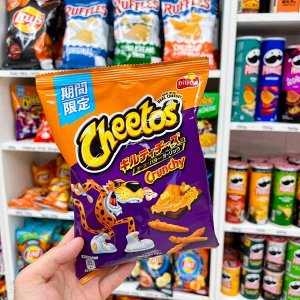 Cheetos Crunchy Cheese & Butter & Garlic 60g - Японские Кранчи Читос Сыр с маслом и чесноком