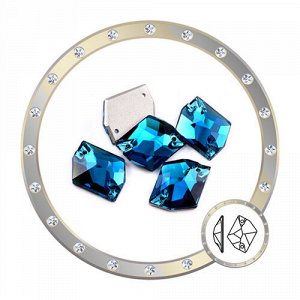 Стразы пришивные космик Blue Zircon 13x17 мм