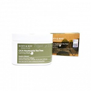 Тканевые маски успокаивающие с чайным деревом 30шт MARY &#038; MAY CICA HOUTTUYNIA TEA TREE CALMING MASK 30ea