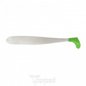 Виброхвост Jumbo 4,95"/12.5 см White & Green 5шт. (HS-7-016) Helios