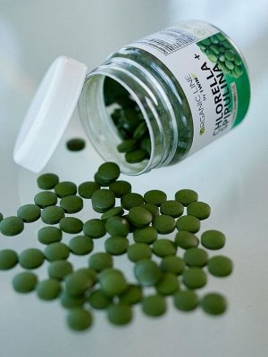 1WIN. Органические натуральные Хлорелла + Спирулина в таблетках, Суперфуд 100 грамм