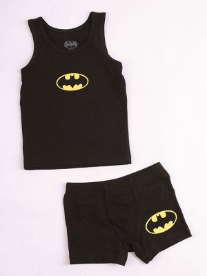 Комплект подросткового нижнего белья для мальчика майка и трусы боксеры с принтом Бэтмен