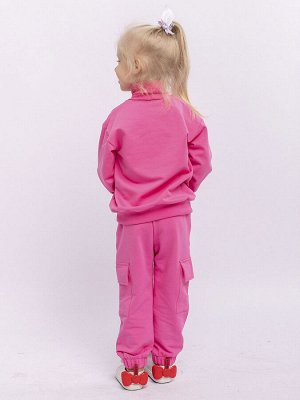 Свитшот детский для девочки с принтом Китти цвет Розовый