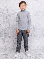 Водолазка детская для мальчика с длинным рукавом цвет Серый меланж