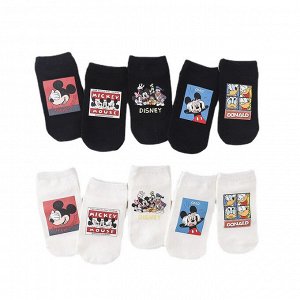 Подарочный набор носков Микки Маус цвет черный, единый размер 36-43