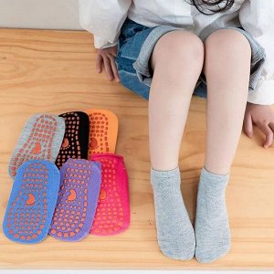 Нду3500 Носки детские укороченные "Hobby Line" х/б, противоскол. для батута и физ-ры