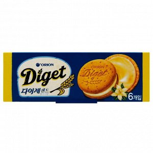 Печенье с йогуртовым кремом "Diget" 93 г, Ю.КОРЕЯ