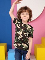 Футболка для мальчиков Baby Style М 070 Короткий рукав, камуфляж. 100%Хлопок. пр. Узбекистан.