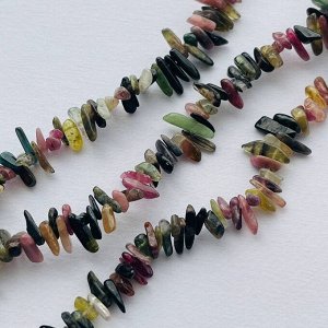 Бусины для рукоделия из Турмалина микс крошка