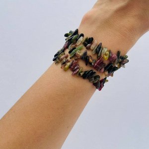 Бусины для рукоделия из Турмалина микс крошка
