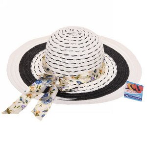 Шляпа женская с широкими полями "TiraMiSu- Николь", р58, ширина полей 10 см