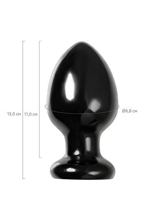 Анальная втулка POPO Pleasure by TOYFA Cetus ?, PVC, черная, 13 см, ? 6,8 см