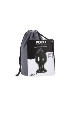 Анальная втулка POPO Pleasure by TOYFA Cetus ?, PVC, черная, 13 см, ? 6,8 см