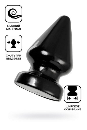 Анальная втулка TOYFA POPO Pleasure Draco ?, PVC, черная, 21 см, ? 11,5 см