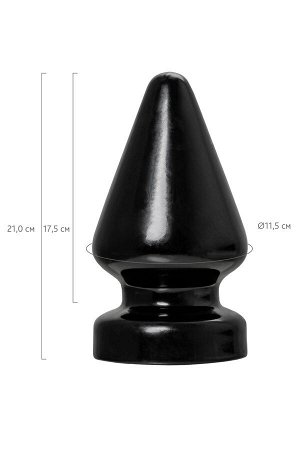 Анальная втулка TOYFA POPO Pleasure Draco ?, PVC, черная, 21 см, ? 11,5 см