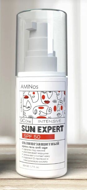 Солнцезащитный крем интенсивный антивозрастной anti-age SPF-50 AMINos 50 мл.