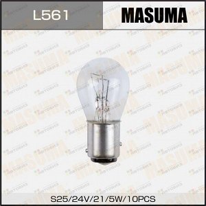 Лампа цок. MASUMA 24v 21+5W BAY15d S25 двухконтактная (уп.10шт) L561