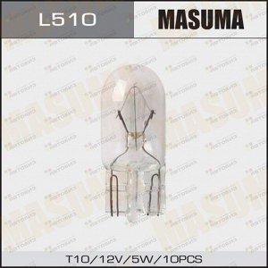 Лампа б/ц MASUMA 12v 5W T10 (уп.10шт) L510